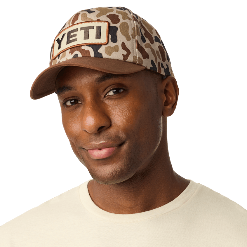 our store® Wetlands Camo Logo Badge Mid Pro Flat Brim Hat